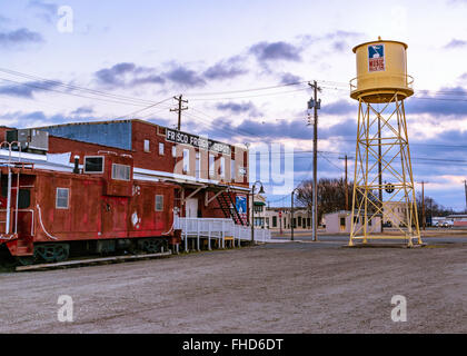 Oklahoma Music Hall of Fame auf dem Gelände des ehemaligen Güterbahnhofs Frisco in Muskogee, Oklahoma Stockfoto