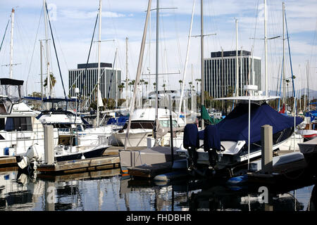 Segelboot Hafen Marina del Ray Stockfoto