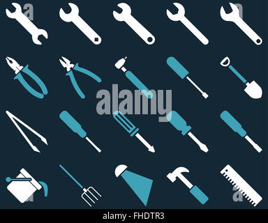 Geräte und Werkzeuge Symbole Stockfoto