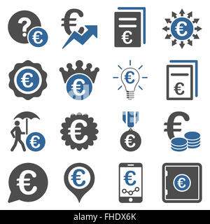 Euro Banking-Geschäft und Service-tools-Symbole Stockfoto