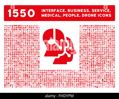Schnittstelle, Geschäft, Werkzeuge, Menschen, Medizin, vergibt Vektor-Icons Stockfoto