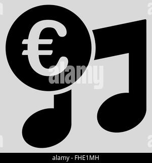Euro Musik-Noten-Symbol Stockfoto