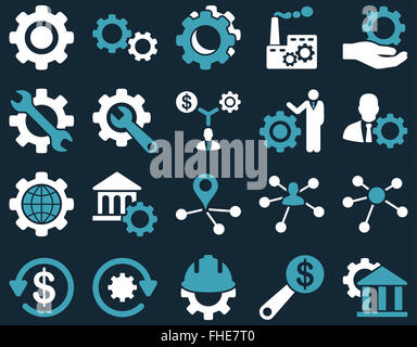 Einstellungen und Tools Icons Stockfoto