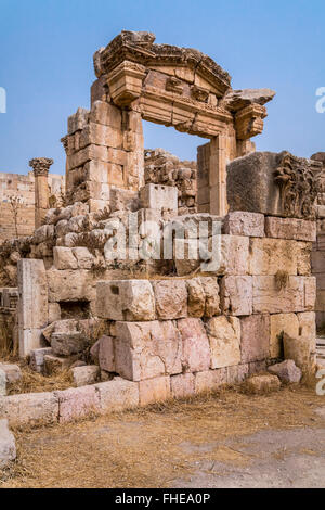 Die archäologischen Ruinen der antiken Stadt Jerash in Haschemitischen Königreich Jordanien, Naher Osten. Stockfoto