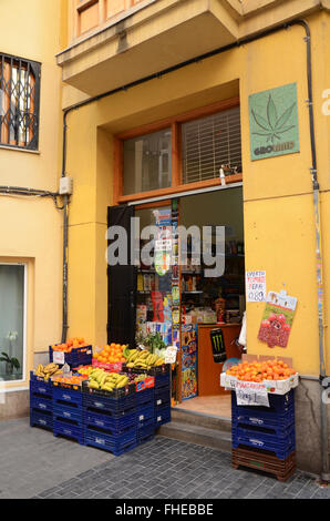 lokalen Gemüsehändler, Valencia, Spanien Stockfoto