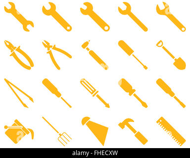 Geräte und Werkzeuge Symbole Stockfoto