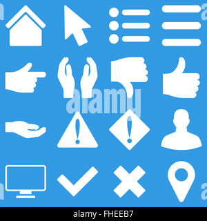 Einfache Gesten und Zeichen Symbole Stockfoto