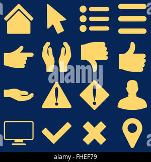 Einfache Gesten und Zeichen Symbole Stockfoto