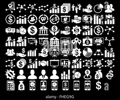 Business Icon-Set Stockfoto