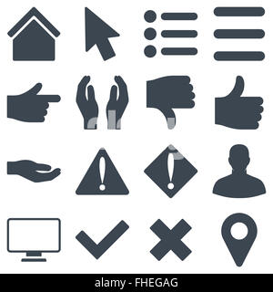 Einfache Gesten und Zeichen Symbole Stockfoto