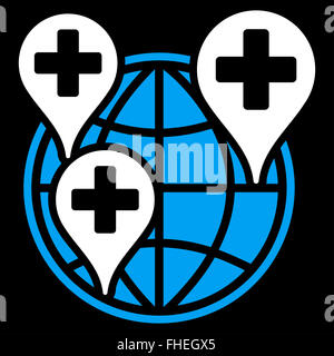 Weltunternehmen Klinik-Symbol Stockfoto