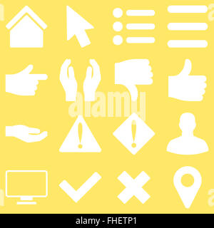 Einfache Gesten und Zeichen Symbole Stockfoto