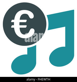 Euro Musik-Noten-Symbol Stockfoto