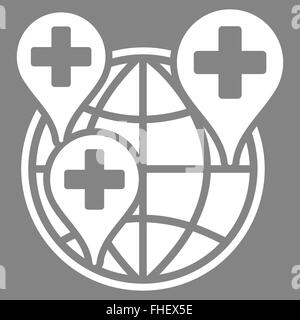 Weltunternehmen Klinik-Symbol Stockfoto