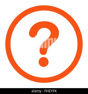 Frage flach orange gerundet Raster Farbsymbol Stockfoto