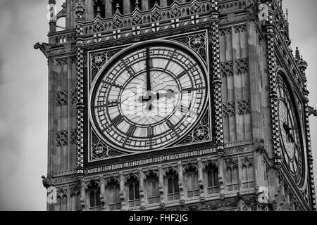 Big Ben bei drei Uhr Stockfoto