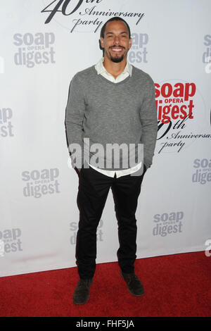 Hollywood, CA, USA. 24. Februar 2016. Bryton James. Soap Opera Digest 40. Jubiläums-Veranstaltung anläßlich der Argyle Hollywood. Bildnachweis: Byron Purvis/AdMedia Credit: Byron Purvis/AdMedia/ZUMA Draht/Alamy Live-Nachrichten Stockfoto