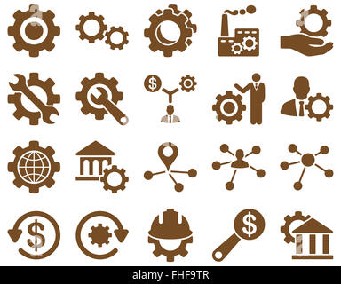 Einstellungen und Tools Icons Stockfoto