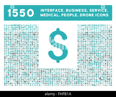 Schnittstelle, Geschäft, Werkzeuge, Menschen, Medizin, vergibt Vektor-Icons Stockfoto