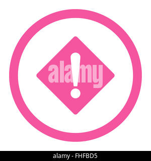 Fehler flach rosa Farbe gerundet Vektor icon Stockfoto