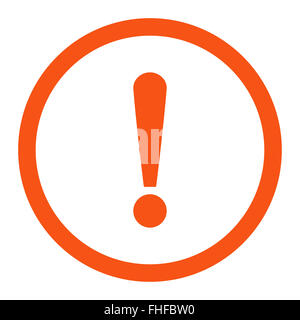 Ausrufezeichen Zeichen flach orange Farbe gerundet Vektor Stockfoto