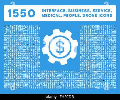 Schnittstelle, Geschäft, Werkzeuge, Menschen, Medizin, vergibt Vektor-Icons Stockfoto
