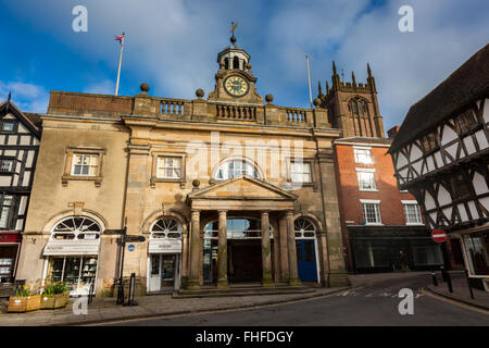 Die Buttercross, an der Spitze der Broad Street, Ludlow, Shropshire, England, UK Stockfoto