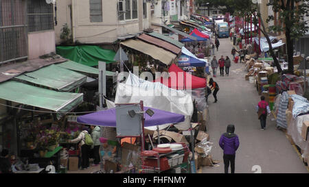 Blumenmarkt, Mong Kok, Kowloon, Hong Kong Stockfoto