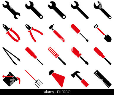 Geräte und Werkzeuge Symbole Stockfoto