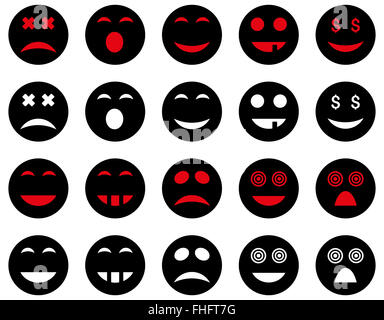 Lächeln und Emotion icons Stockfoto