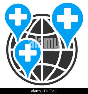 Weltunternehmen Klinik-Symbol Stockfoto