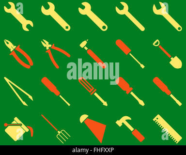 Geräte und Werkzeuge Symbole Stockfoto