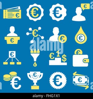 Euro Banking-Geschäft und Service-tools-Symbole Stockfoto