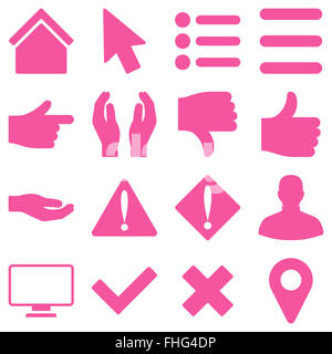 Einfache Gesten und Zeichen Symbole Stockfoto