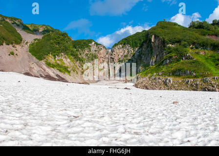 Zwischen Sommer und Winter im Nationalpark in Kamtschatka, Russland Stockfoto