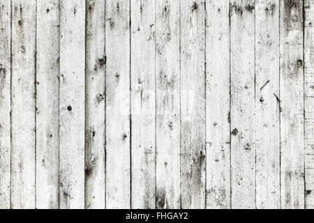 Alte weiße Grunge Holzwand, detaillierte Hintergrundtextur Foto Stockfoto