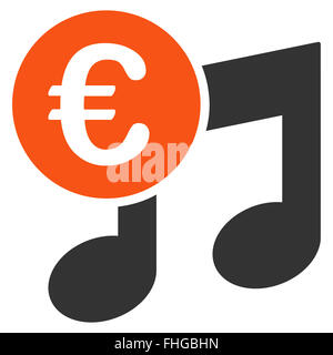 Euro Musik-Noten-Symbol Stockfoto
