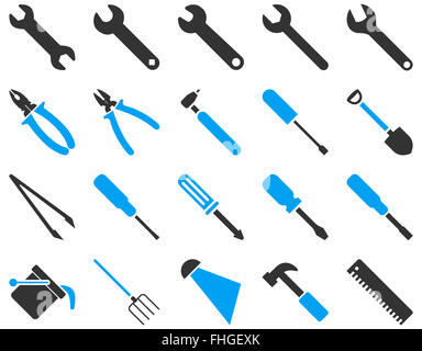 Geräte und Werkzeuge Symbole Stockfoto