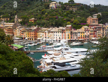 Ansicht von Portofino, Italien Stockfoto