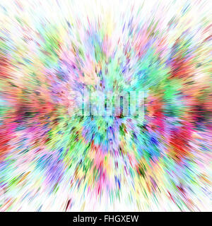 Zusammenfassung Hintergrund Farben platzen über weiß Stockfoto