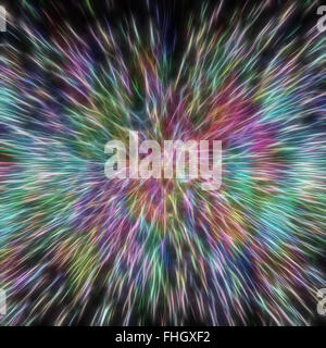 Futuristische abstrakten Hintergrund des bunten Linien und Formen Stockfoto