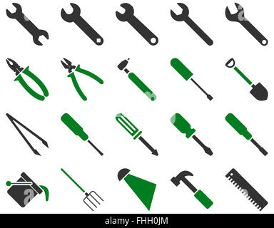 Geräte und Werkzeuge Symbole Stockfoto