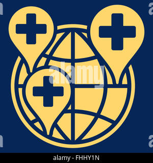 Weltunternehmen Klinik-Symbol Stockfoto