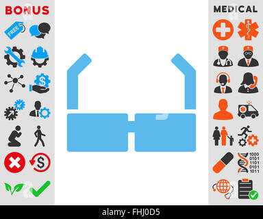 Brillen-flach-Symbol Stockfoto