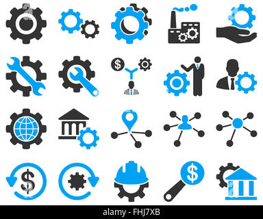 Einstellungen und Tools Icons Stockfoto
