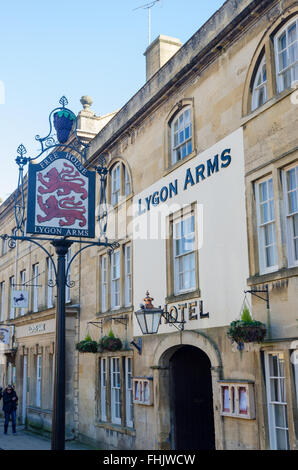 Lygon Arms Hotel und Restaurant in Cotswold-Stadt von Chipping Campden Stockfoto