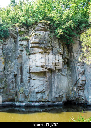 Buky Canyon in Tscherkassy, Ukraine. River Mountain Tikich. Stockfoto