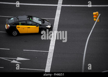 Taxi in Barcelona, Katalonien, Spanien Stockfoto