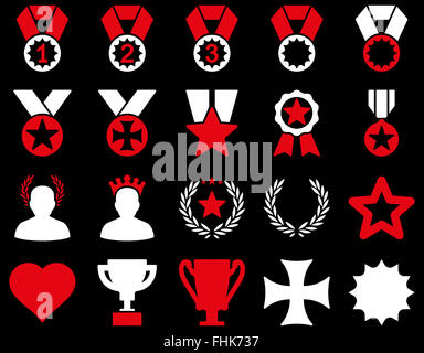 Wettbewerb-Amp; Erfolg Bicolor Icons Stockfoto