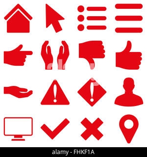 Einfache Gesten und Zeichen Symbole Stockfoto